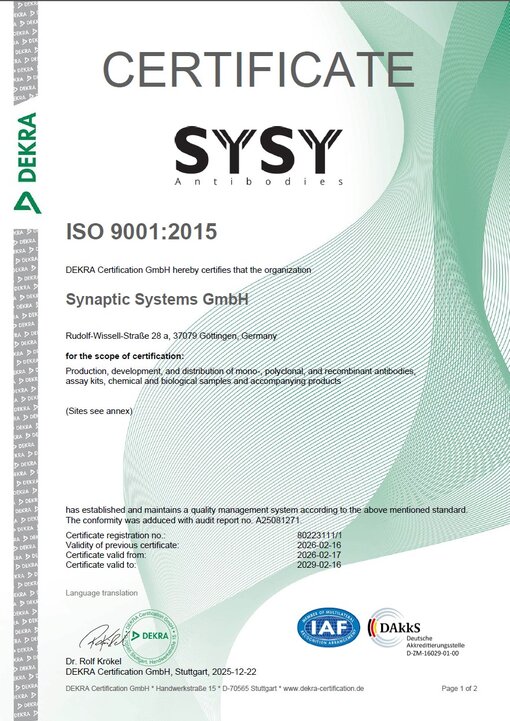 ISO 9001:2015 certificate